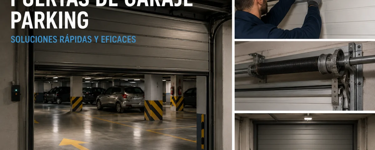Reparacion de Puertas de Garaje Parking 1200x480 - Reparación de Puertas de Garaje Parking Barcelona Valencia Madrid Alicante