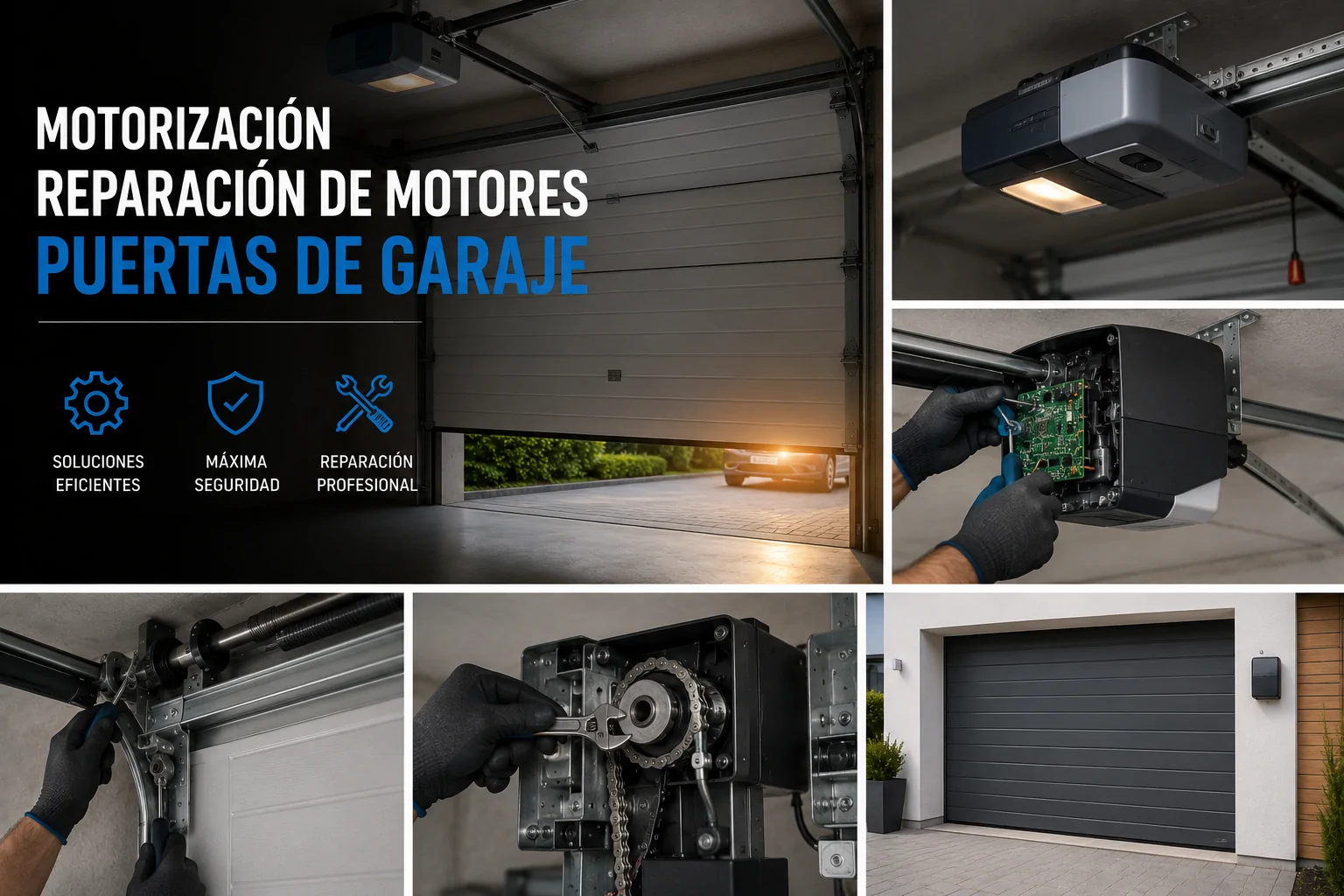 Motorizacion Reparacion Motor Puertas Garajes - Motorizaci&oacute;n Reparaci&oacute;n Motor Puertas Garaje Barcelona Valencia Madrid Alicante