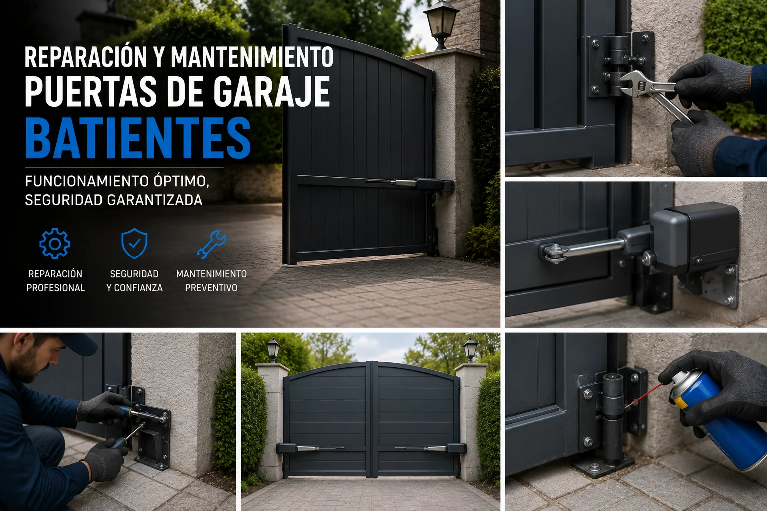 Reparacion Mantenimiento Puertas Garaje Batientes - Reparaci&oacute;n Mantenimiento Puertas Garaje Batientes Barcelona Valencia Madrid Alicante