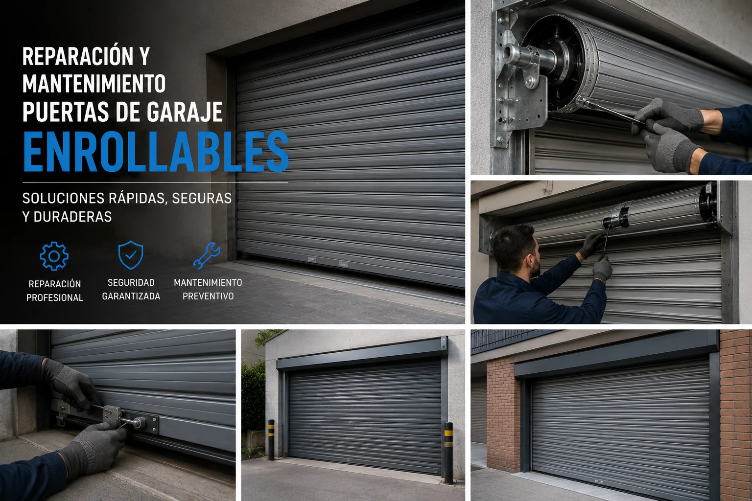 Reparacion Mantenimiento Puertas Garaje Enrollables - Reparaci&oacute;n Mantenimiento Puertas Garaje Enrollables Barcelona Valencia Madrid Alicante
