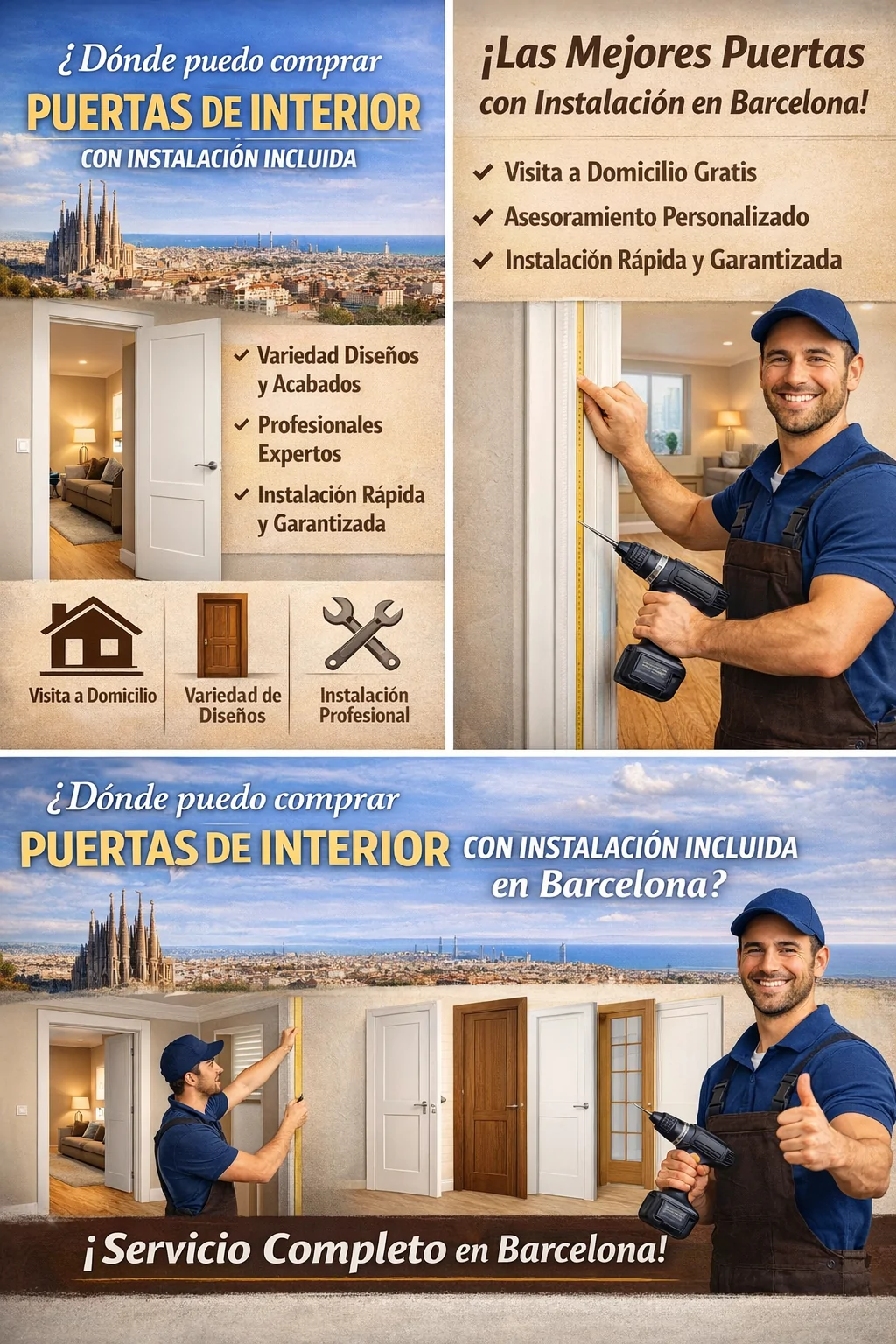 Donde puedo comprar puertas de interior con instalacion incluida Barcelona - &iquest;D&oacute;nde puedo comprar puertas de interior con instalaci&oacute;n incluida en Barcelona?