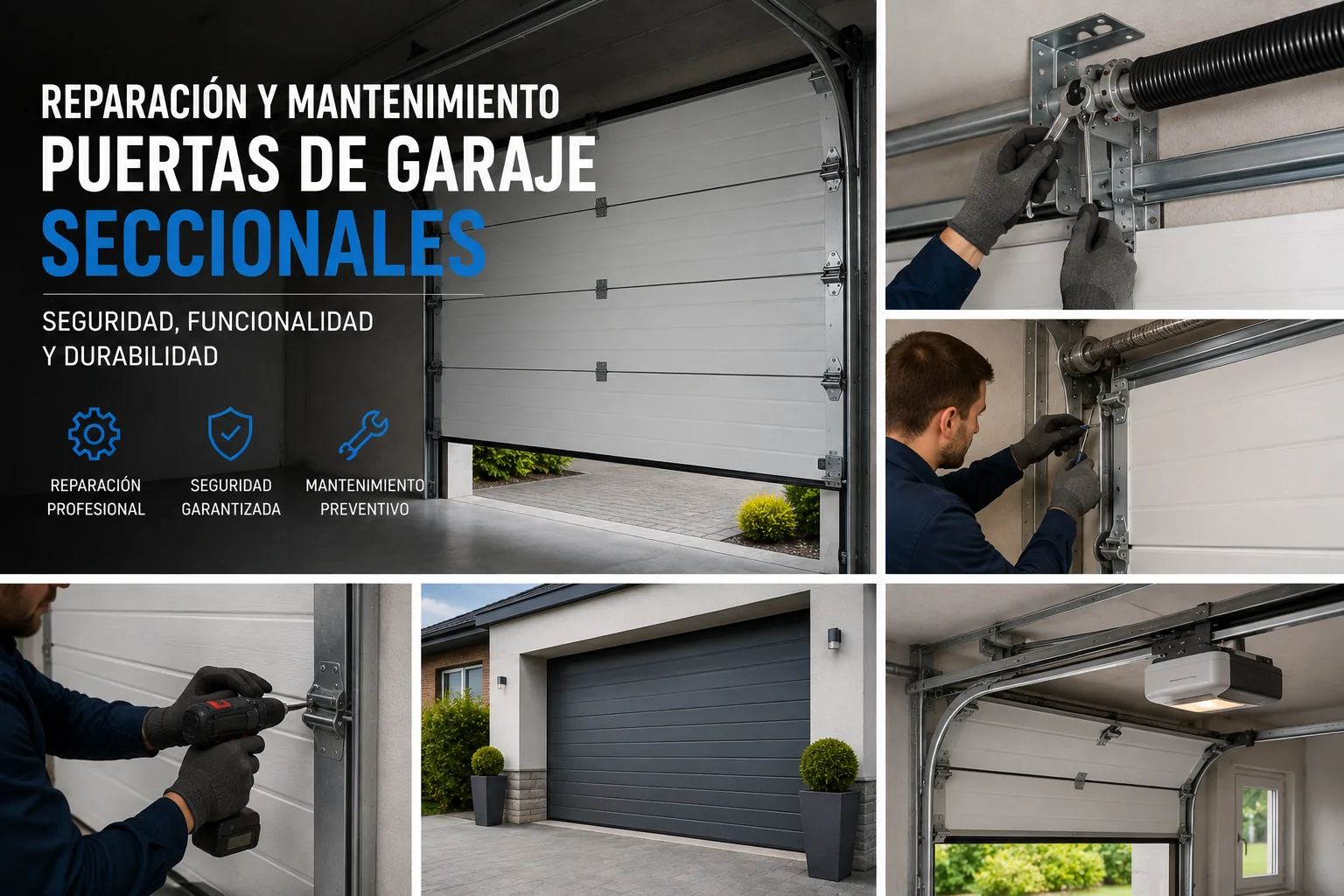 Reparacion Mantenimiento Puertas Garaje Seccionales - Reparaci&oacute;n Mantenimiento Puertas Garaje Seccionales Barcelona Valencia Madrid Alicante